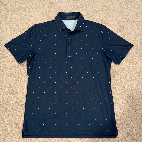 G/FORE | Shirts | Gfore Blue Polka Dot Polo Shirt Casual | Poshmark